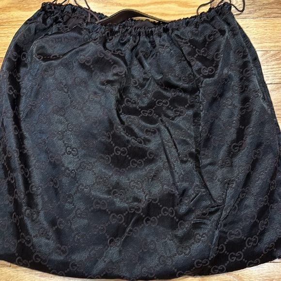 AUTHENTIC GUCCI TAN LEATHER HORSE BIT CHAIN HOBO STYLE HANDBAG PURSE & DUST BAG - Picture 16 of 16